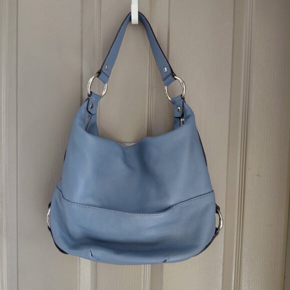 Michael Kors Blue Leather Shoulder Bag - Picture 2 of 10
